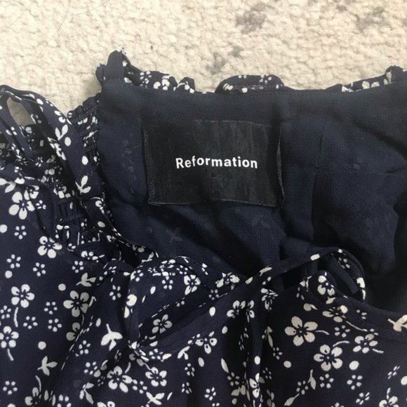 Reformation Floral Jumpsuit Blue • 8 - Picture 6 of 6